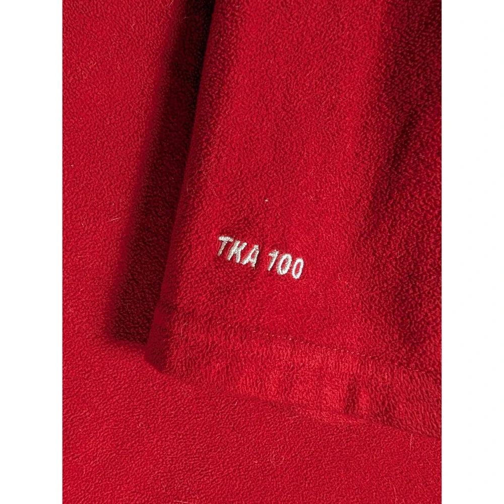 The North Face TKA 100 Fleece Quarter Zip Pullover Red Womens XL Jacket